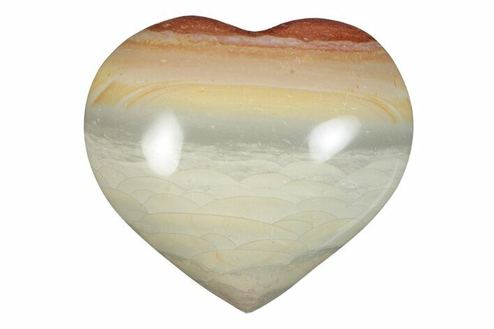 Wide, Polychrome Jasper Heart - Madagascar #277996